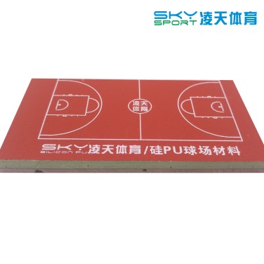 硅PU球场制作工艺与硅pu篮球场效果图！